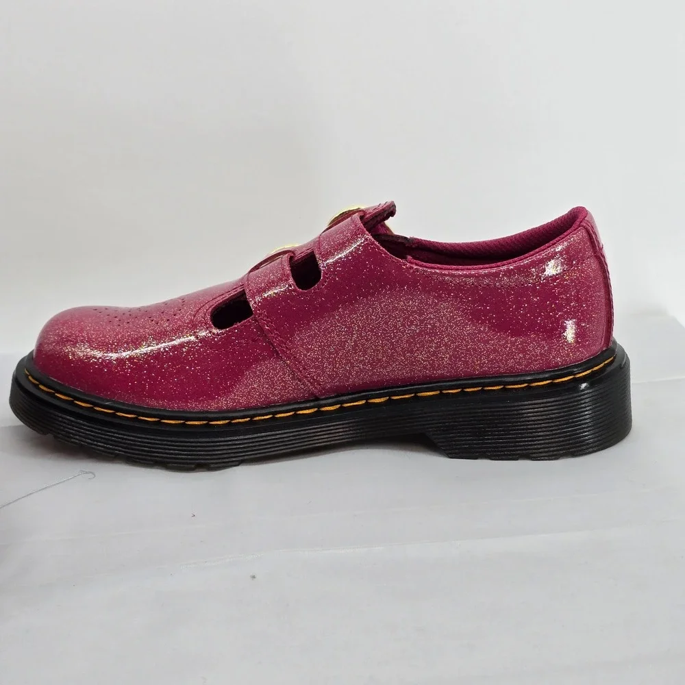 Dr. Martens 8065 J Pink Glitter Mary Jane Shoes Kids Size 3 US 34 EU New